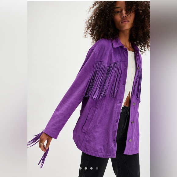 We The Free Purple Fringe Jacket - Picture 4 of 8